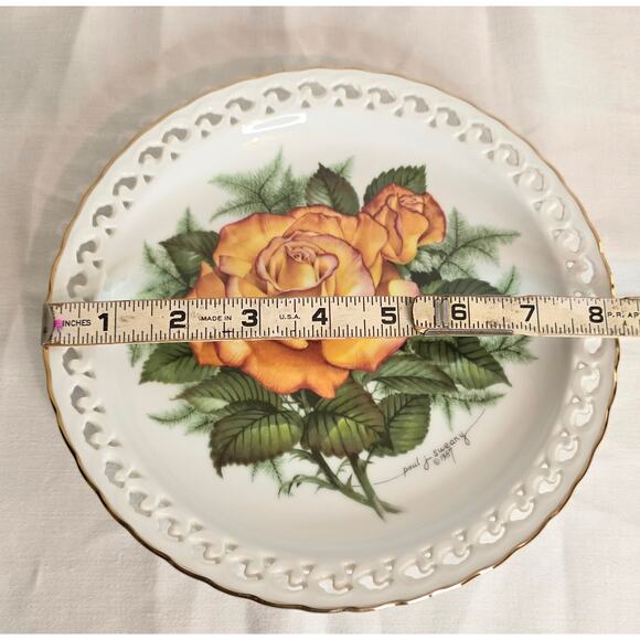 Hamilton Collection Plate (Peace Rose) by Paul J Sweany 1988 Plate 1492B - Picture 4 of 4